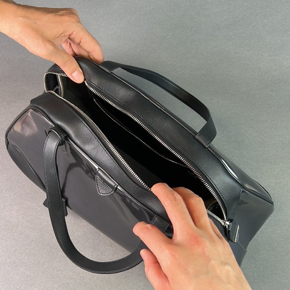 Marc jacobs top hanle leather bowling bag mirror finish 2012 runway collection - Picture 9 of 16